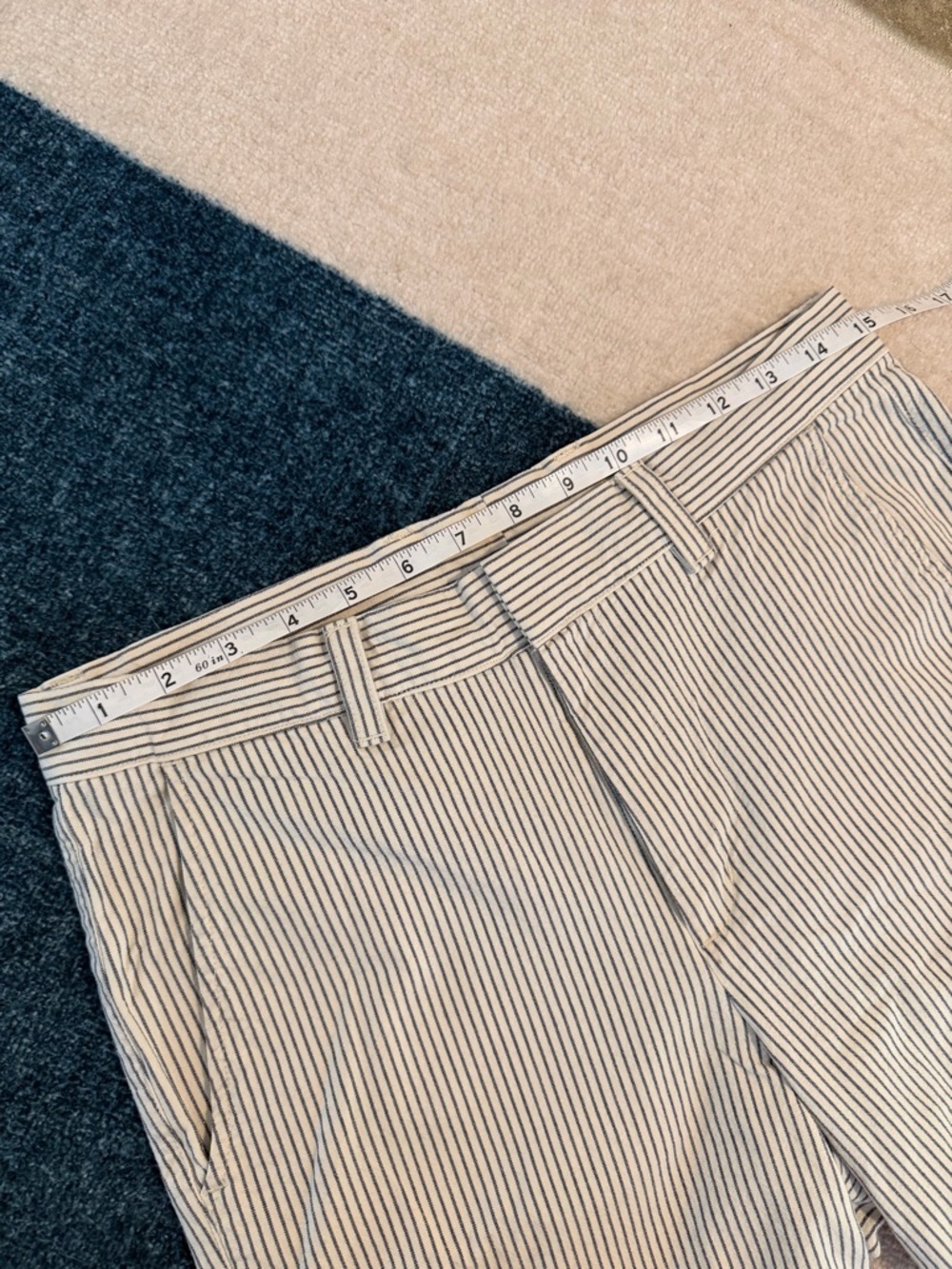 American Apparel Striped Cotton Chino Pants - Blue/White - Picture 7 of 10